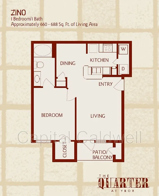 1 bed, 1.0 bath, 598 sqft, $1,600 — Photo 2
