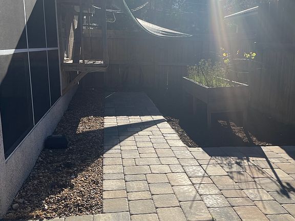 Paved walkway to Catio
