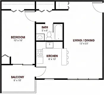Floor plan One Bedroom