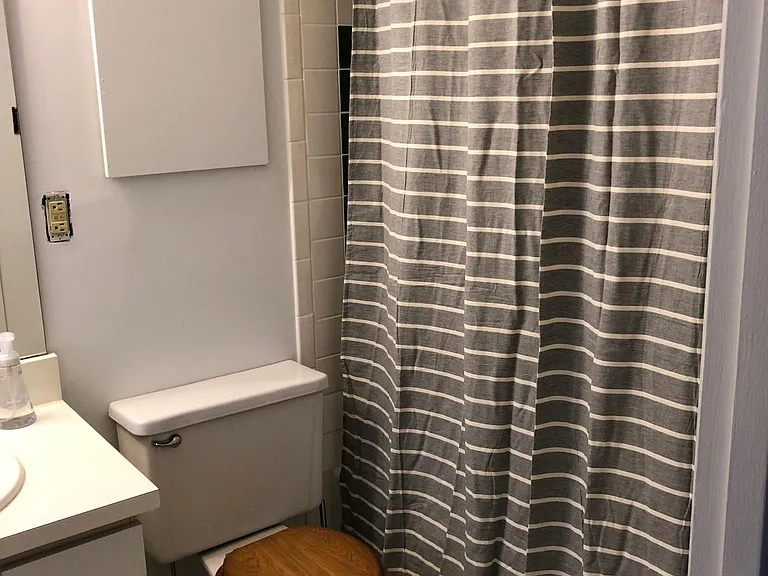 Tub with shower in the full bathroom