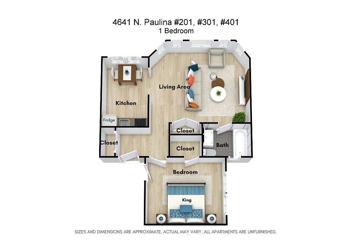 Floor plan One Bedroom