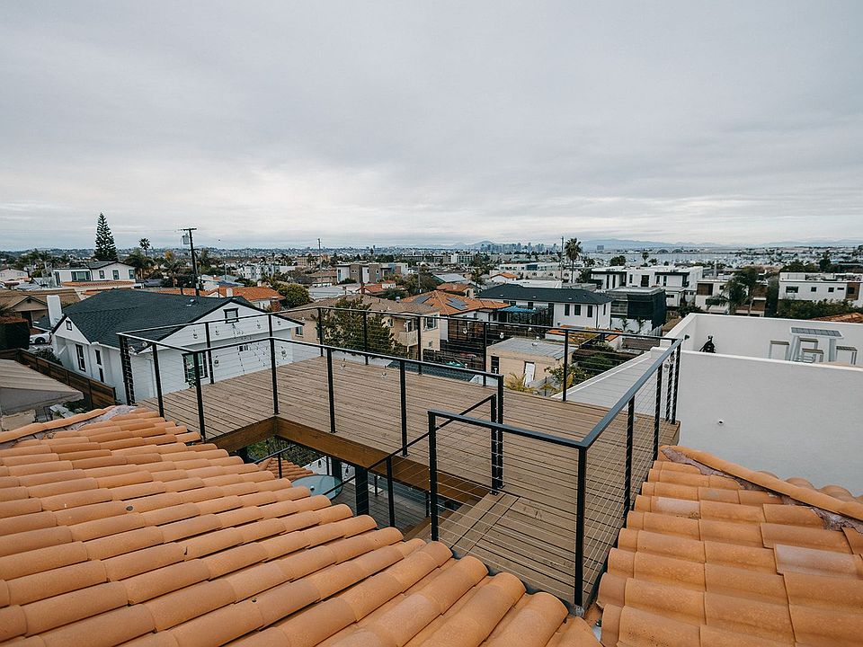 Rooftop deck with view of Downtown
