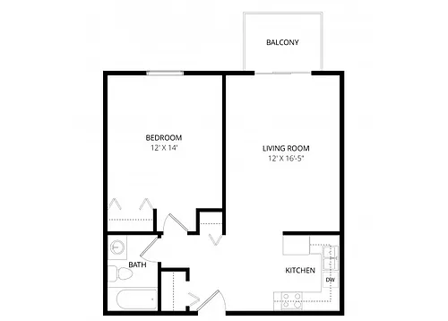 Floor plan One Bedroom