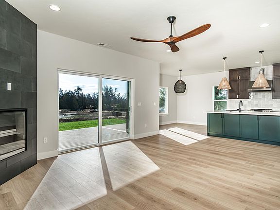 Living room, kitchen and dining