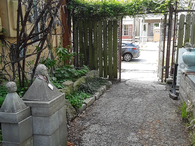 Inside entrance looking out