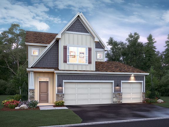 Bradley Elevation F, 3-Car, Optional Stone