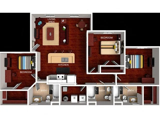 Floor plan 3 Bedroom 3 Bathroom