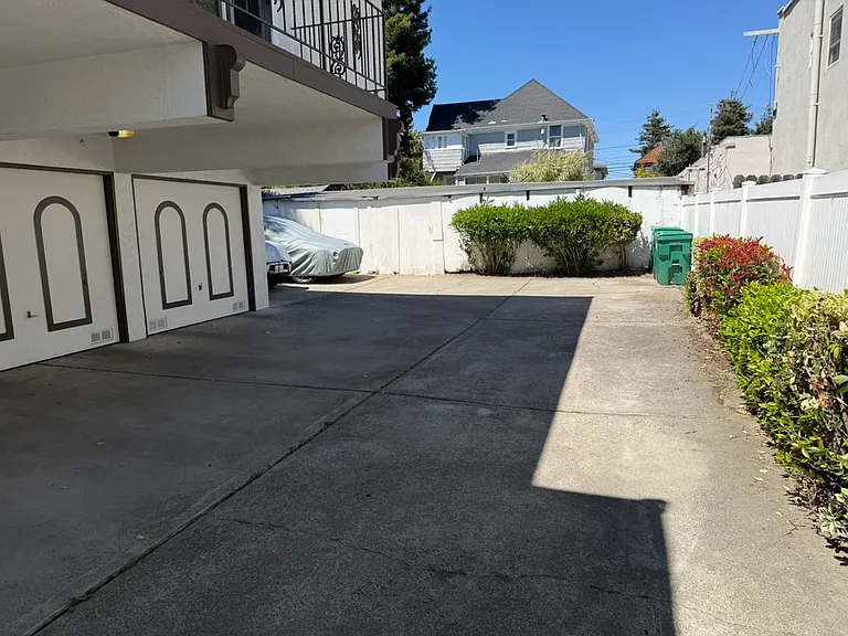 garage and parking lot