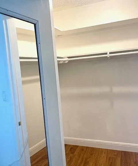 Walk in closet in upstairs bedroom #2.