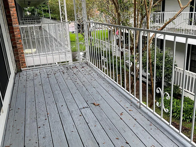 balcony on second floor