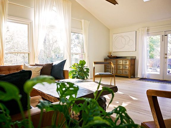 great room with patio door