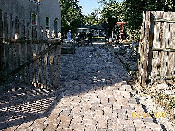 PAVERS GO ALL THE WAY TO BACK YARD