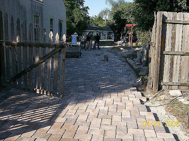 PAVERS GO ALL THE WAY TO BACK YARD