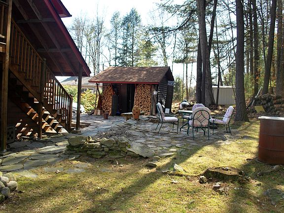 Backyard, patio and small shed