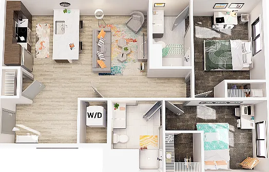 2 Bedroom XL 2 Bedroom XL