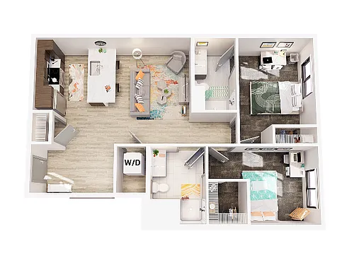 Floor plan 2 Bedroom XL