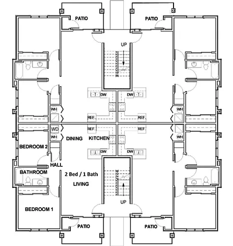 Floor plan Two Bedroom