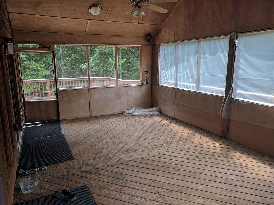 large porch facing lake
