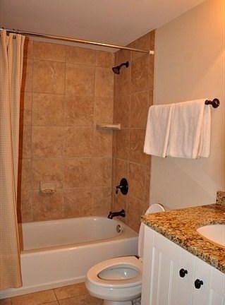 one of two full baths