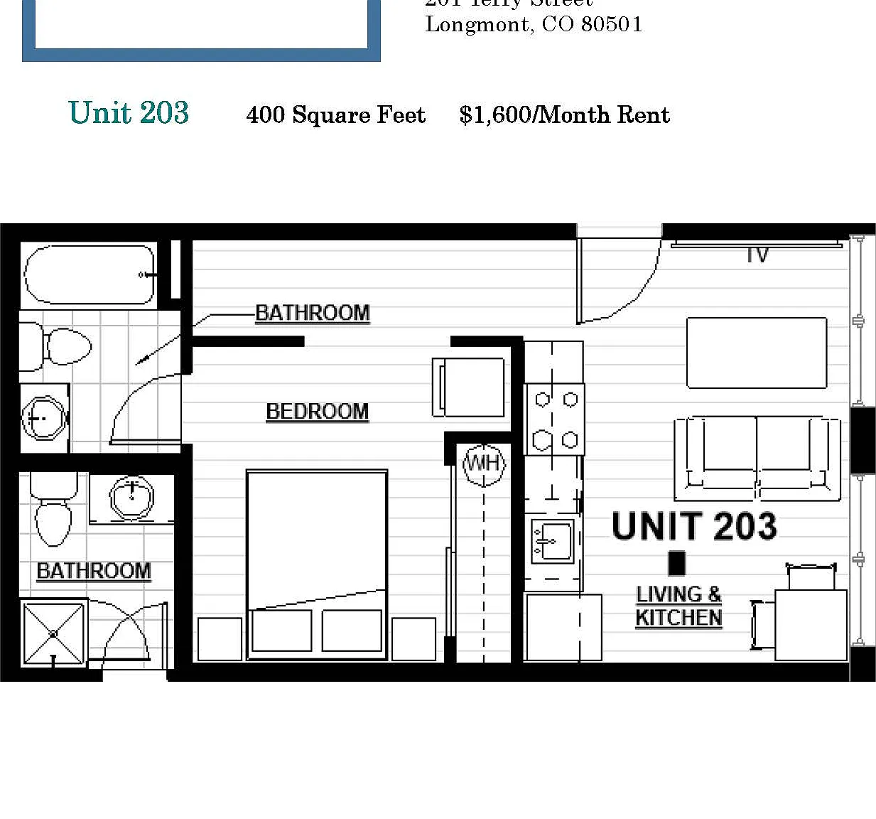 1 bed, 400 sqft, $1,395 — Photo 2