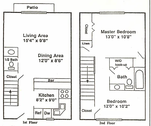 Floor plan Two Bedroom
