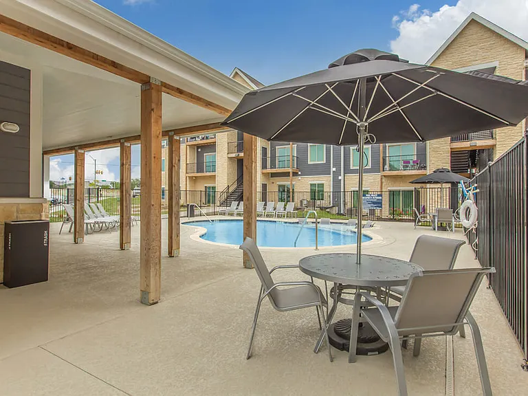 Poolside BBQ grill lounge