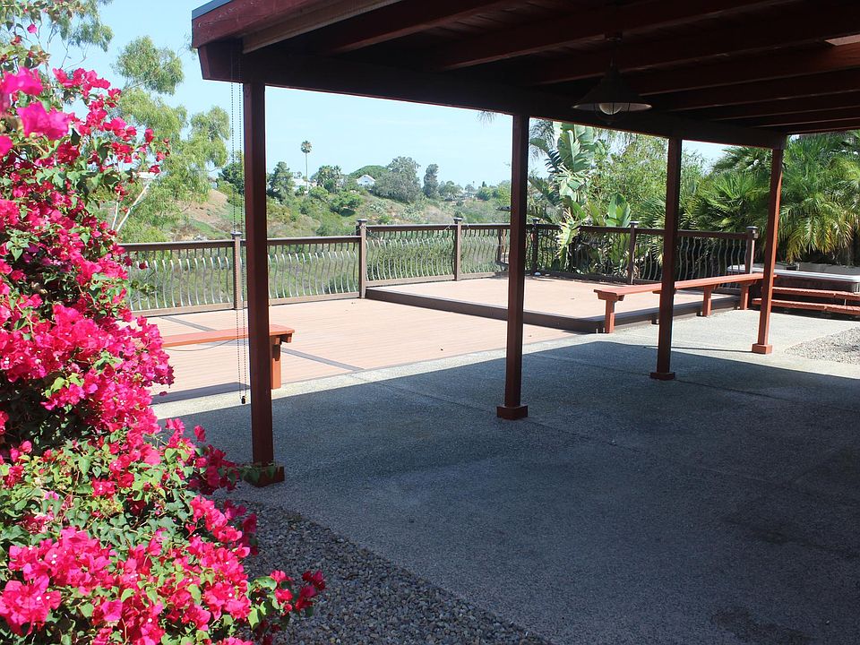 Back Patio and Deck with sunset views and Tecolote Canyon