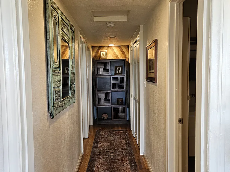 Bathroom to the right.