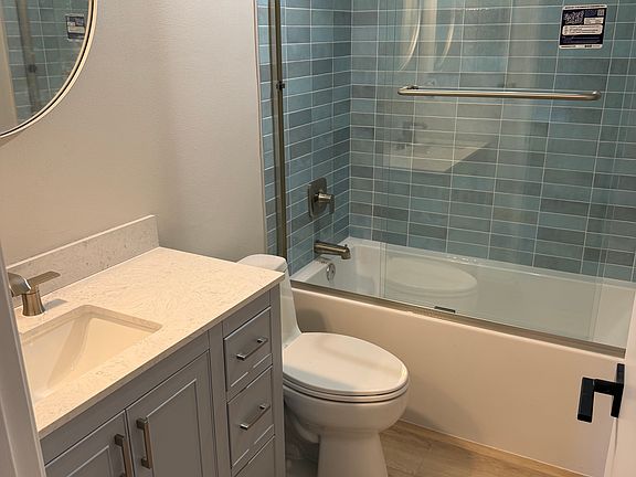 Remodeled hall bathroom almost complete.