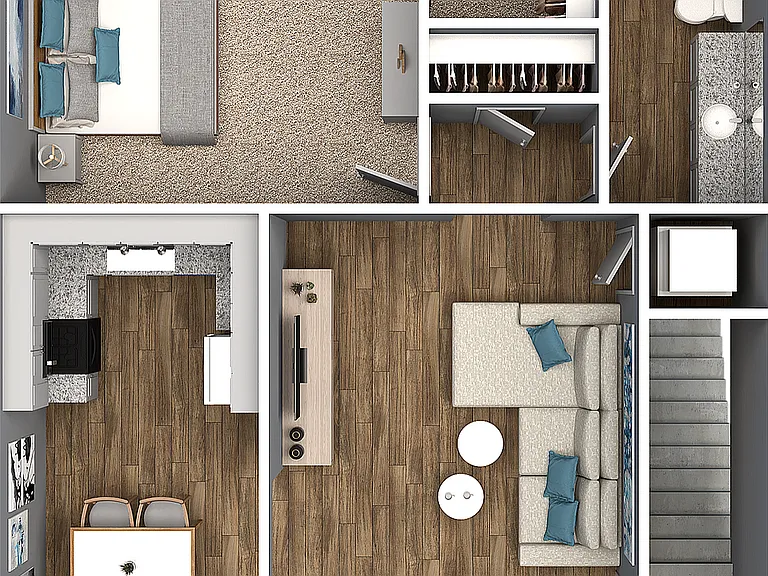 One Bedroom One Bathroom One Bedroom One Bathroom