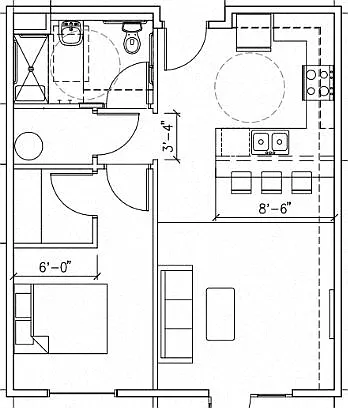 Floor plan One Bedroom