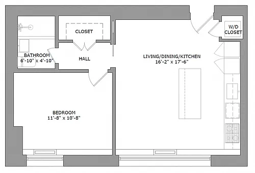 Floor plan Junior 1 Bedroom
