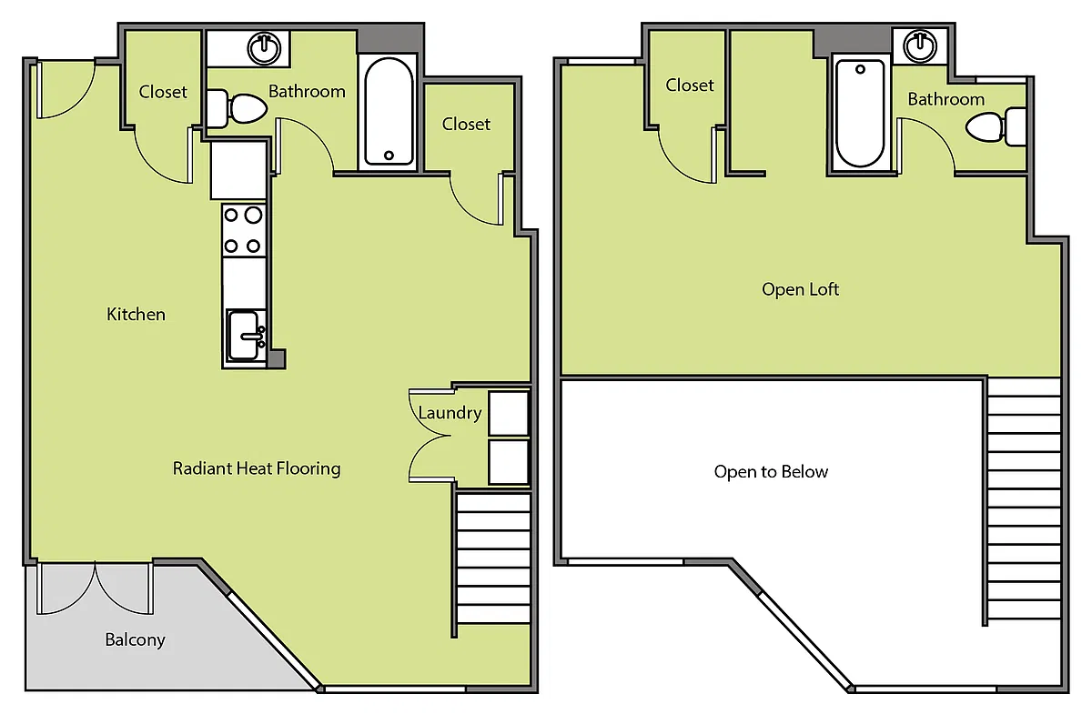 Floor plan Unfurnished Gordon Loft - Top Floor