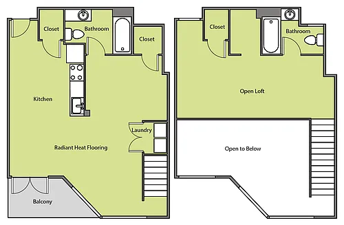 Floor plan Gordon Loft - Top Floor