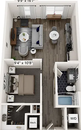 S1. |1 Studio | 690 sf S1. |1 Studio | 690 sf