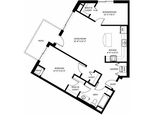 Floor plan Creekview w/ Den