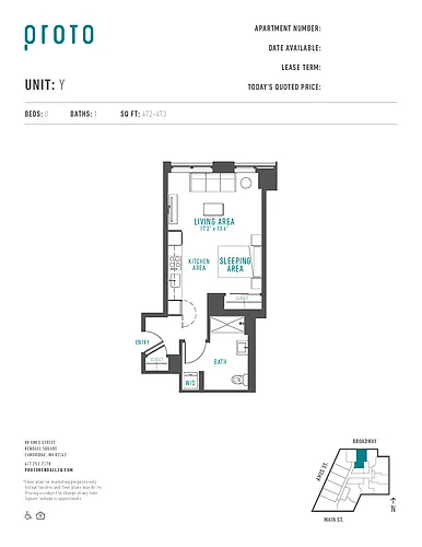 Floor plan Studio-Y