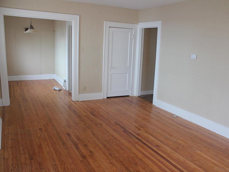 Living room view into dining room
