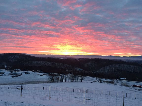 WINTER SUNRISE FROM HOUSE
