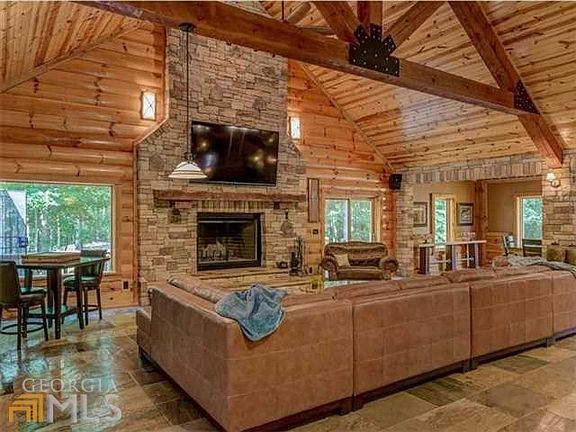 Grand room fireplace