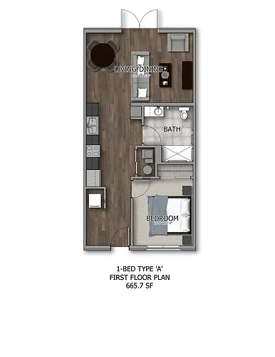 Floor plan 1 Bedroom