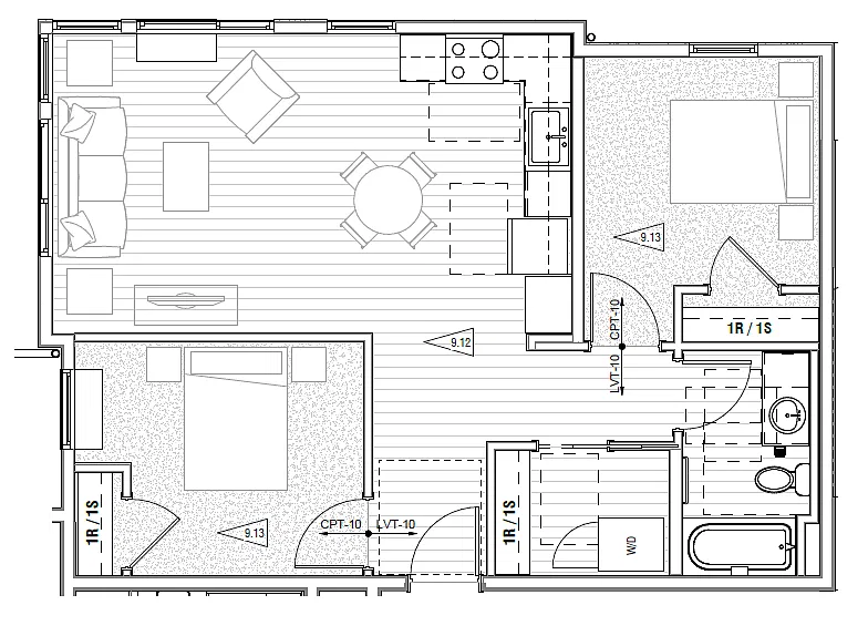 Floor plan 2 Bedroom A