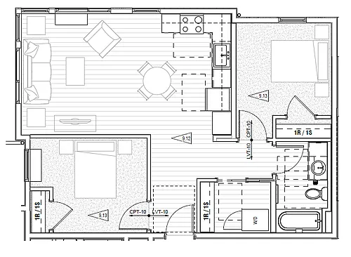 Floor plan 2 Bedroom A