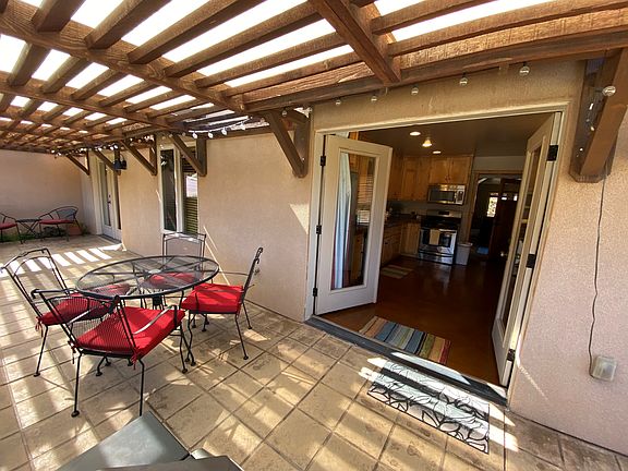 Back deck access to kitchen.