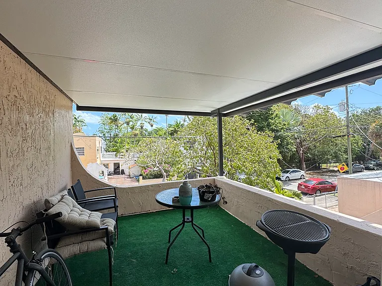 Patio upstairs.