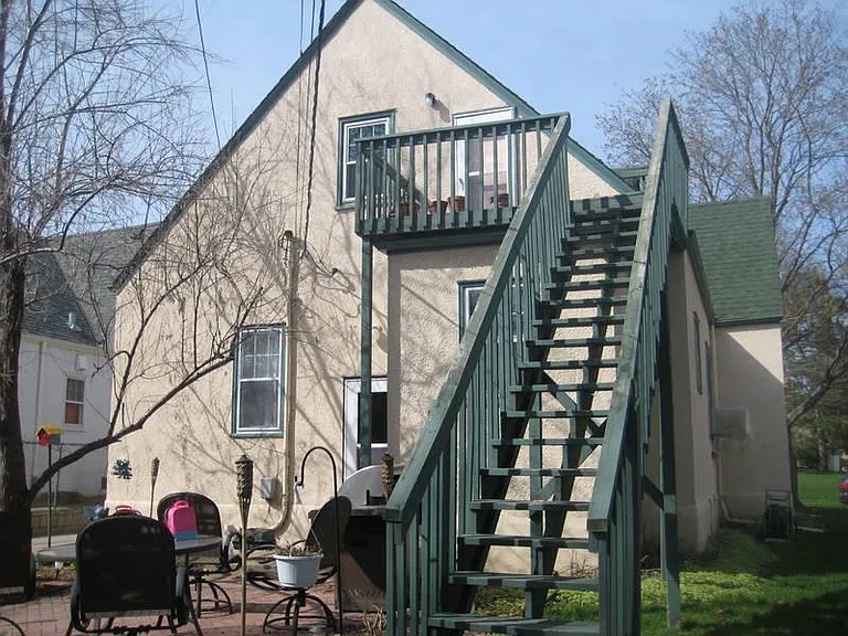 steps to balcony of master loft upstairs