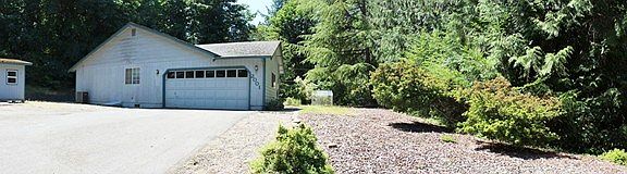 Located on just under 1/2 acre, private with shed and covered patio.  Plenty of room to garden and play.