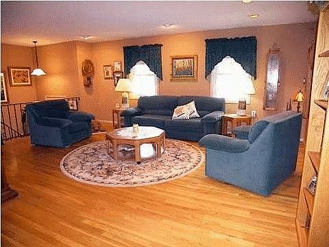 Living room with hardwood floors