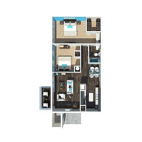 Floor plan Two-Bedroom