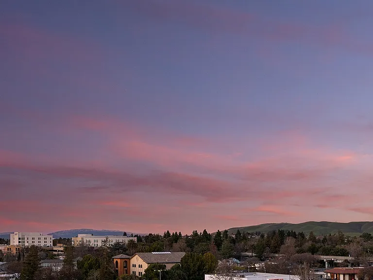 Take in stunning sunset views that stretch across the hills and skyline.